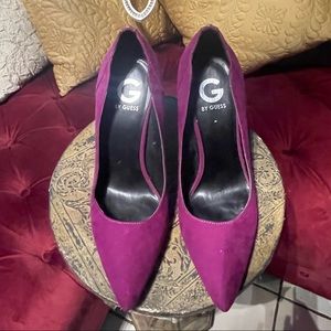 Guess hot pink suede stilettos